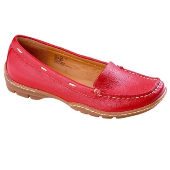 I love comfort Shoes - Maddy red leather loafers